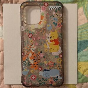 GoCase Winnie the Pooh Floral Glitter iPhone 12 mini Case - Clear/Multicolor
